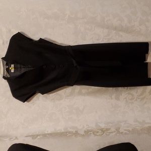 SZ.2 CALVIN KLEIN BUSINESS WORK  BLACK SHEATH DRESS